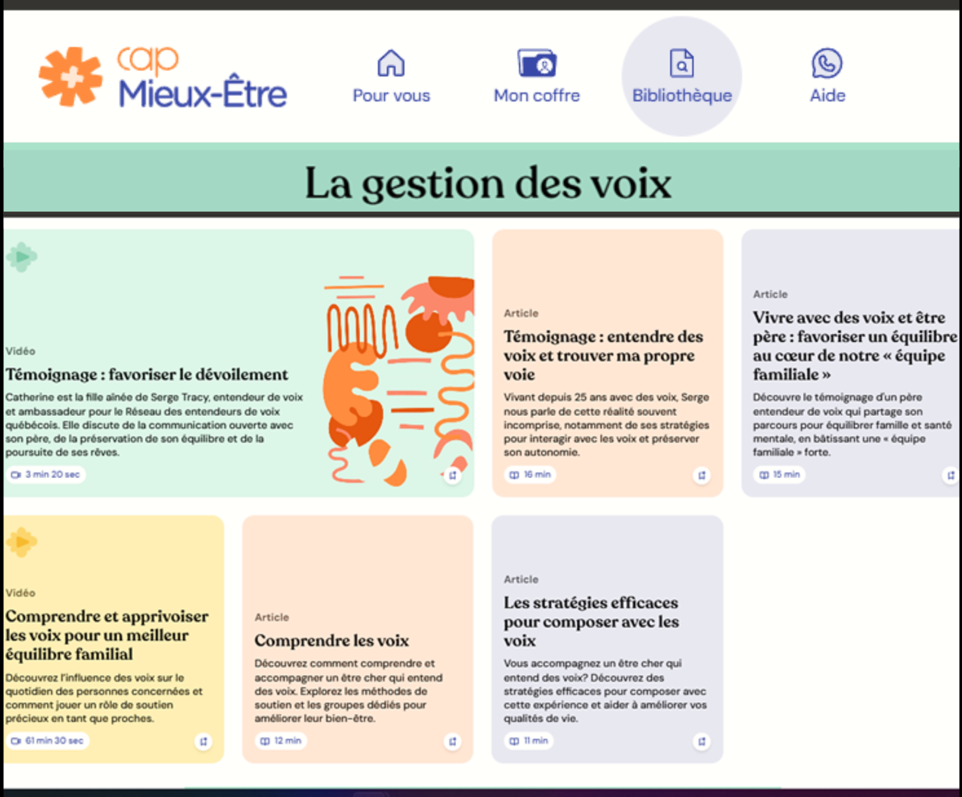 Gestion des voix cap mieux etre